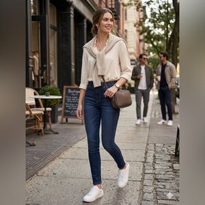 No Boundaries Super High Rise Skinny Jeans - Dark Wash - Size 3